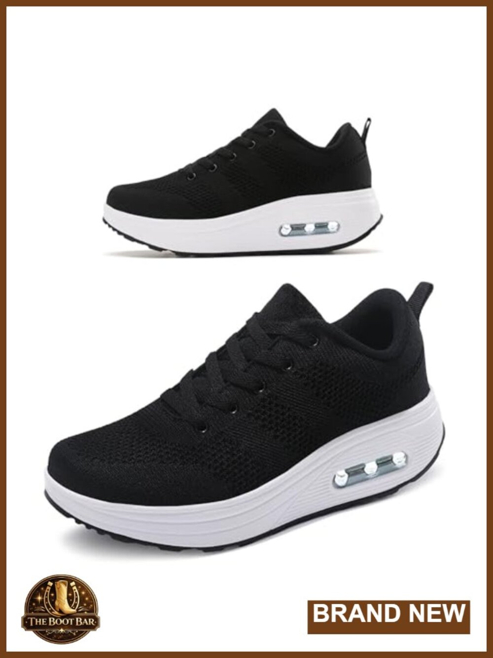 Platform Sneakers for Women Air Cushion Walking Shoes Comfortable All Day Thick